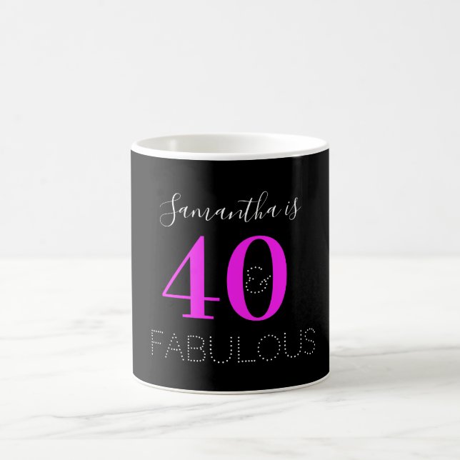 Personalisiert 40. Geburtstag 40 Fantastischer Neo Kaffeetasse (Mittel)