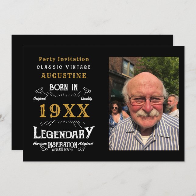 Personalisiert 40. Geburtstag Einladung (Vorne/Hinten)