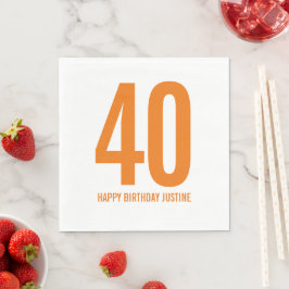 Personalisiert 40. Geburtstag Napkins Serviette