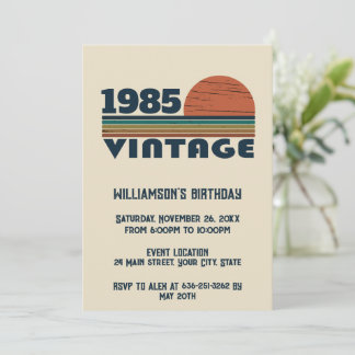 Personalisiert 40 Vintag 40. Geburtstag Party Einladung
