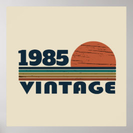 Personalisiert 40 Vintag 40. Geburtstag Party Poster