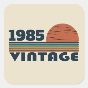 Personalisiert 40 Vintag 40. Geburtstag Party Quadratischer Aufkleber