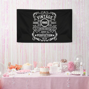 Personalisiert 40 Vintages Party Banner