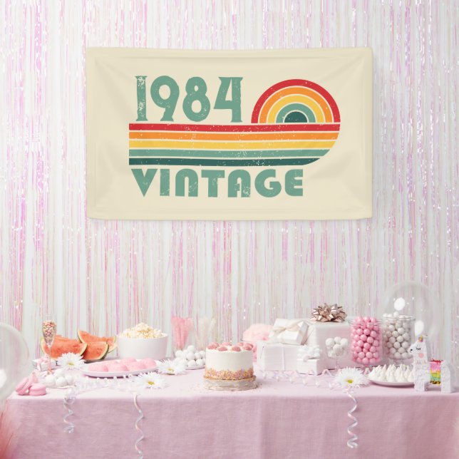 Personalisiert 40 Vintages Party Banner (Party)