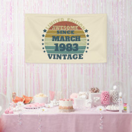 Personalisiert 40 Vintages Party Banner