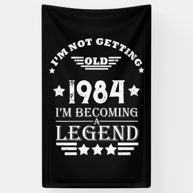 Personalisiert 40 Vintages Party Banner (Vertikal)