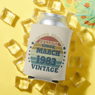 Personalisiert 40 Vintages Party Dosenkühler