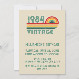 Personalisiert 40 Vintages Party Einladung
