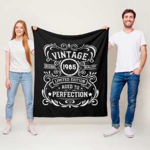 Personalisiert 40 Vintages Party Fleecedecke