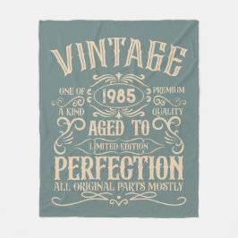 Personalisiert 40 Vintages Party Fleecedecke