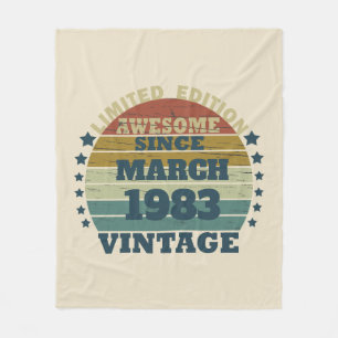 Personalisiert 40 Vintages Party Fleecedecke