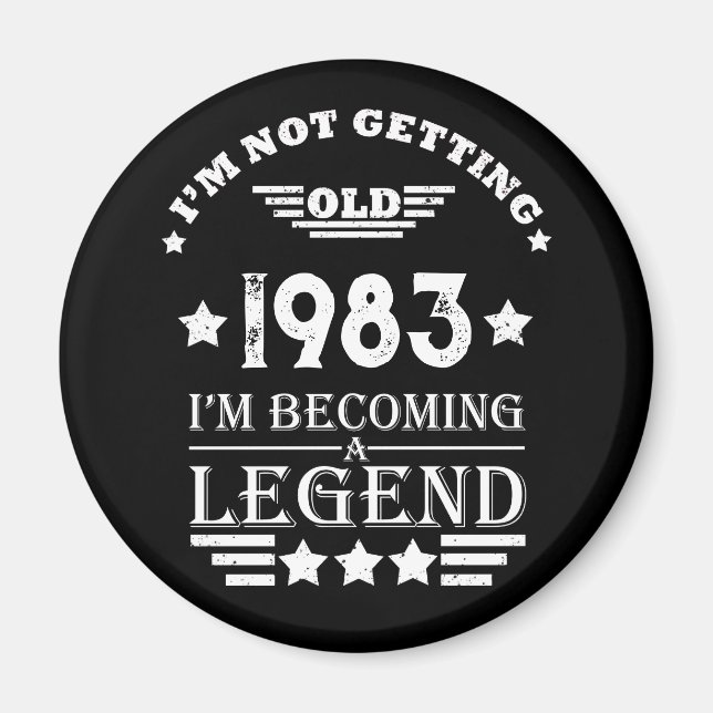 Personalisiert 40 Vintages Party Magnet (Vorne)