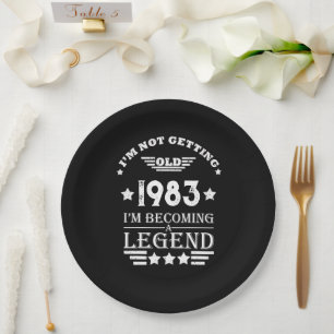 Personalisiert 40 Vintages Party Pappteller