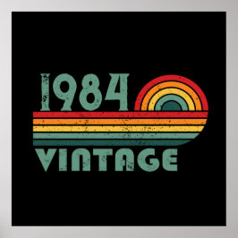 Personalisiert 40 Vintages Party Poster