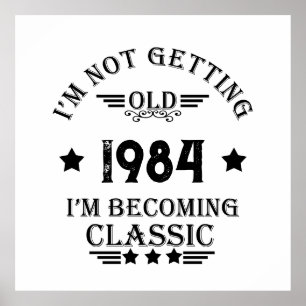 Personalisiert 40 Vintages Party Poster