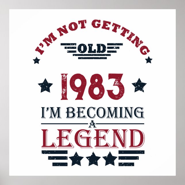 Personalisiert 40 Vintages Party Poster (Vorne)