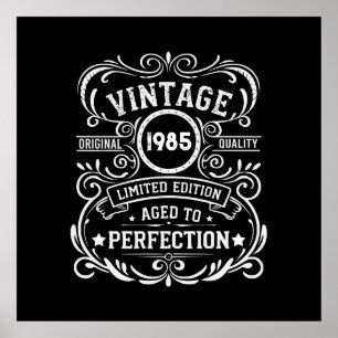 Personalisiert 40 Vintages Party Poster