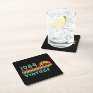 Personalisiert 40 Vintages Party Rechteckiger Pappuntersetzer