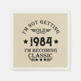 Personalisiert 40 Vintages Party Serviette