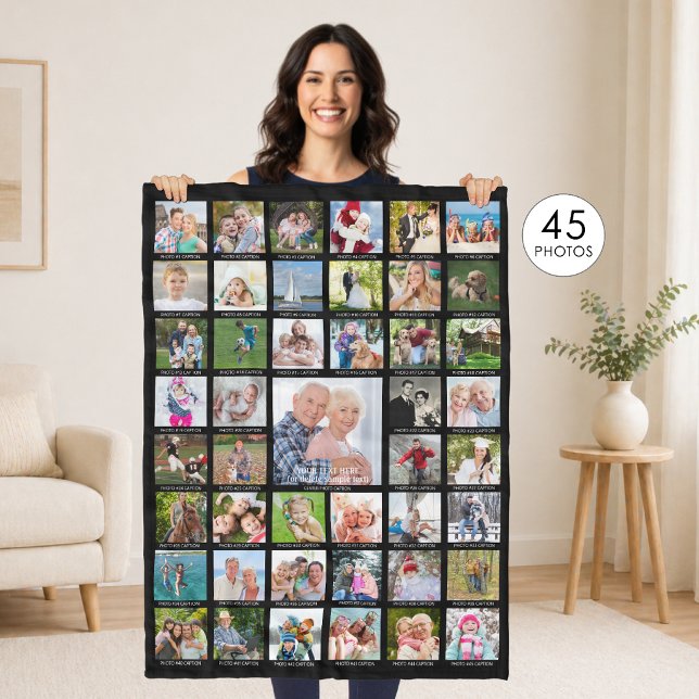 Personalisiert 45 Fotocollage-Aufnahmen für Ihre F Fleecedecke (Von Creator hochgeladen)