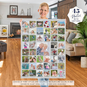 Personalisiert 45 Fotocollage-Aufnahmen für Ihre F Fleecedecke