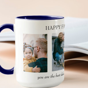 Personalisiert 4 Foto Collage Vatertag Geschenk Tasse