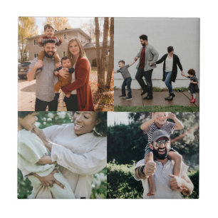 Personalisiert 4 FotoCollage Fliese