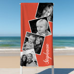 Personalisiert 4 Fotomaterial Strip Coral Strandtuch<br><div class="desc">Personalisierten 4 Foto Collage Film Strip Coral Beach Handtuch. Personalisieren Sie dieses maßgeschneiderte Design mit 4 Fotos und Ihrem Namen.</div>