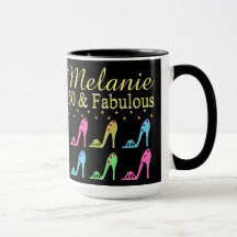PERSONALISIERT 50 & FABULOUS SHOE QUEEN TASSE