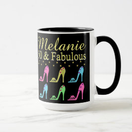 PERSONALISIERT 50 & FABULOUS SHOE QUEEN TASSE