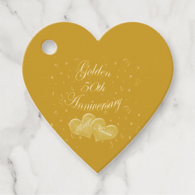 personalisiert 50. Goldenes Jubiläum Geschenkanhänger (Vorderseite)