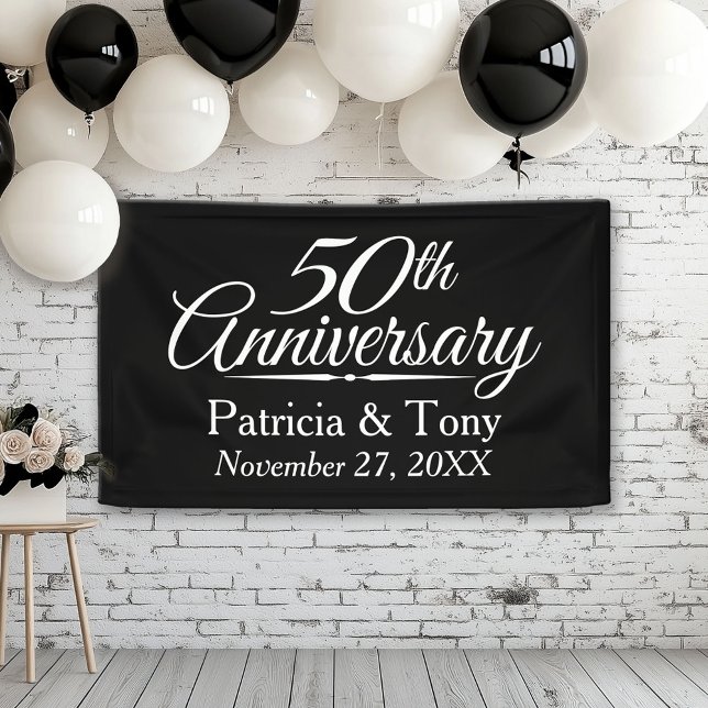personalisiert 50. Hochzeitstag Banner (Custom Anniversary Banner)