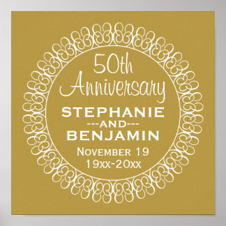 personalisiert 50. Hochzeitstag Poster