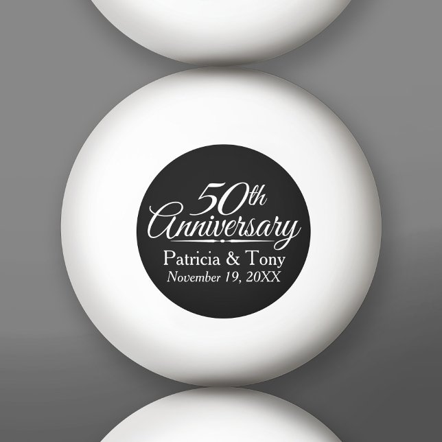 personalisiert 50. Hochzeitstag Tischtennisball (Custom Ping Pong Balls)