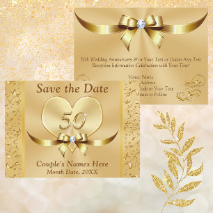 Personalisiert 50. Jahrestag Speichern Sie die Dat Save The Date