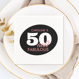 Personalisiert 50 und fabelhafte Geburtstagsparty Serviette
