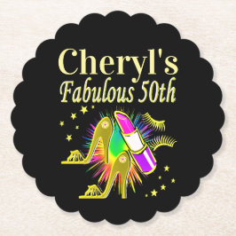 PERSONALISIERT 50 UND FABULOUS DIVA UNTERSETZER