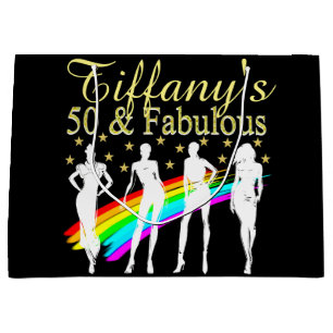 PERSONALISIERT 50 UND FABULOUS PHANTASTISCHE DIVA- GROßE GESCHENKTÜTE