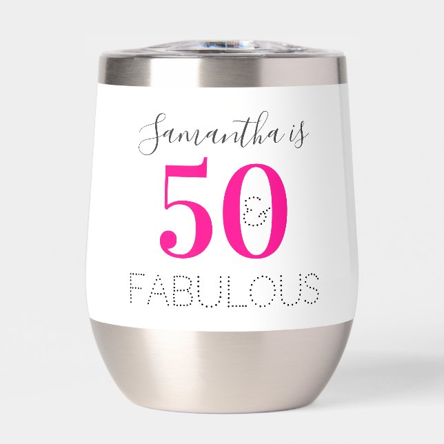 Personalisiert 50 und fantastisch Hellrosa Geburts (Vorderseite)