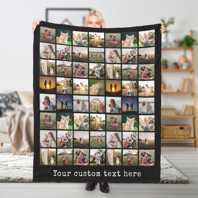 Personalisiert 56 Fotomaterial Fleecedecke (Personalized 56 Photo Collage Fleece Blanket)