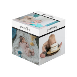 Personalisiert 5 Foto Baby Liebe & Name Erinnerung Würfel