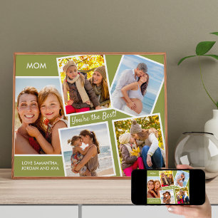 Personalisiert 5 Foto Collage MAMA Sie sind die be Poster