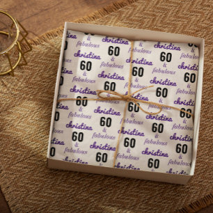 Personalisiert 60 und fabelhafte 60. Geburtstagsge Geschenkpapier Set