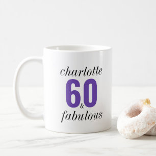Personalisiert 60 und fabelhaftes 60. Geburtstagsg Kaffeetasse