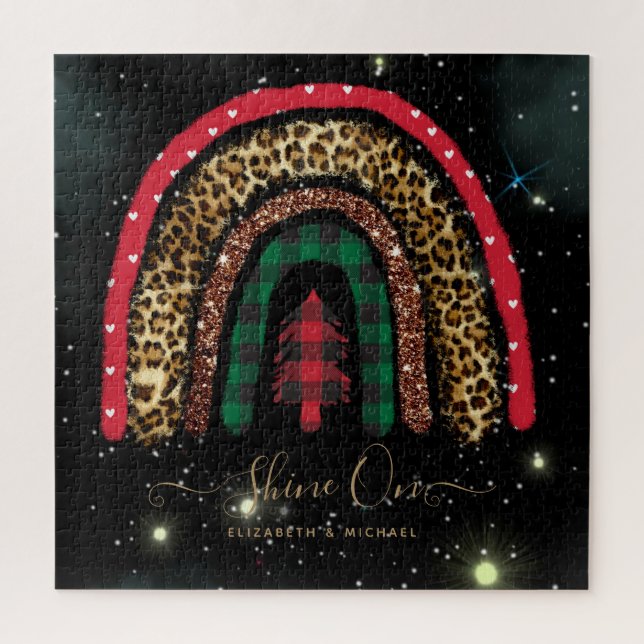 Personalisiert 676 Piece JIGSAW Weihnachts Rainbow Puzzle (Vertikal)