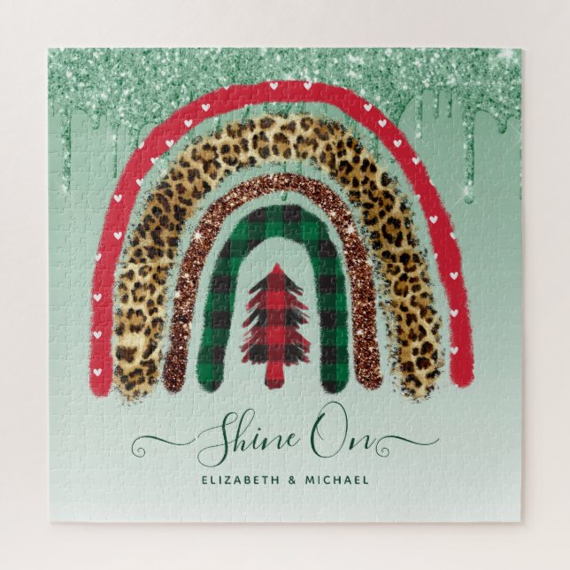 Personalisiert 676 Piece JIGSAW Weihnachts Rainbow Puzzle (Vertikal)