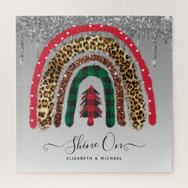 Personalisiert 676 Piece JIGSAW Weihnachts Rainbow Puzzle (Vertikal)