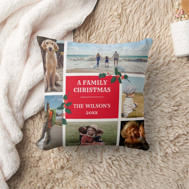 Personalisiert 6 Foto Familienfeier Weihnachten Kissen (Decke)