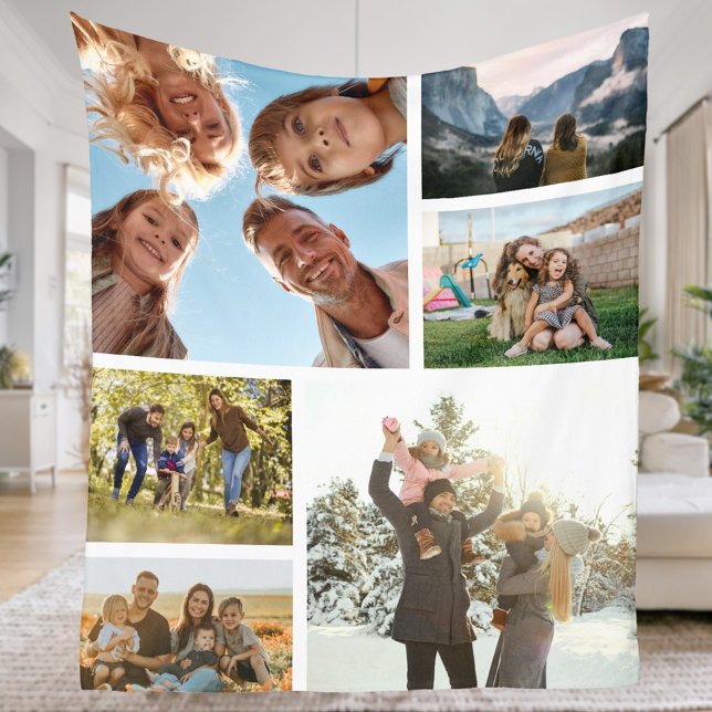 Personalisiert 6 FotoCollage Fleecedecke (Von Creator hochgeladen)