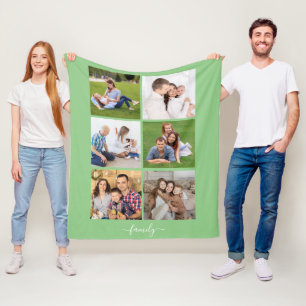 Personalisiert 6 Fotocollage-Produktfamilie, benut Fleecedecke